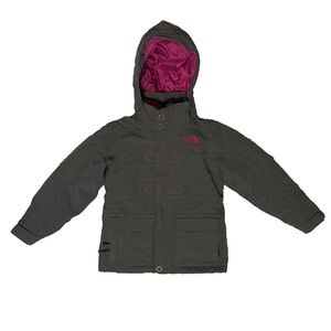 The North Face Charcoal Jacket with Magenta Lining XS 6